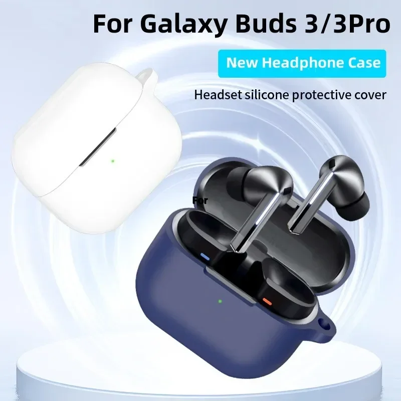 

2024 Silicone Case Compatible with Samsung Galaxy Buds3/3Pro Earphone Box Protective Cover Wireless Bluetooth Earphone Case Box