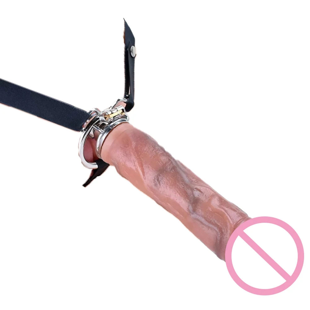 FRKO-jaula de castidad invertida plana con botón Strapon, consolador Real grande, juguetes sexuales para parejas desmontables para hombres, barco de placer de EE. UU.