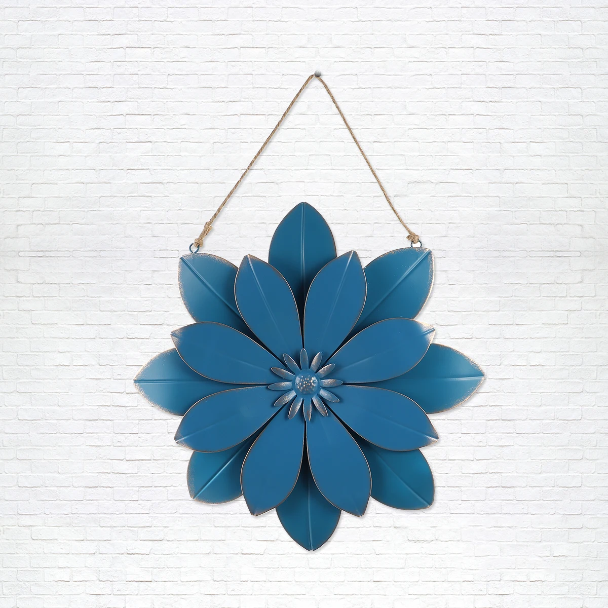 Stylish Metal Flower Decor 3D Iron Wall Art Hanging Ornament For Home Office Garden Metal Flower Sculpture Wall Hanging Decor