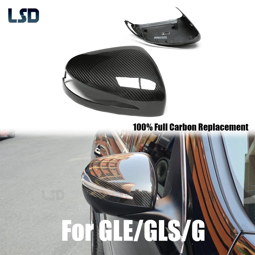 

For Mercedes Benz G-Class W464 G63 GLE W167 GLS X167 AMG Full Dry Carbon Fiber Forged Rear view Matt Mirror Cover Replacement