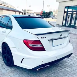 For Mercedes Benz W204 Spoiler 2008-2014 C-class C180 C200L C63 Spoiler High Quality ABS Car Rear Wing Spoiler