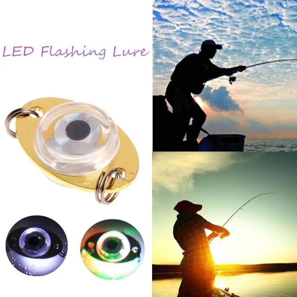 LED Fish Lamp Mini Fishing Lure Light LED Deep Drop Underwater Eye Shape Fishing Squid Fishing Bait Luminous Lure