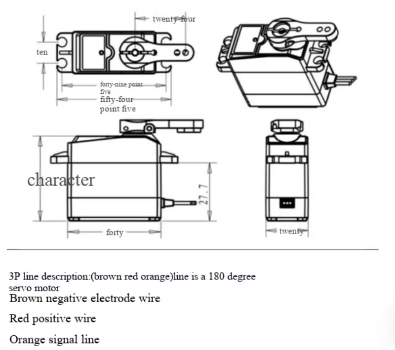 Hochdrehmoment-Digital-Servomotor mit Metallgetriebe 20KG, 25KG, 30KG, 35KG für Roboterarm und Roboter – Detail 3