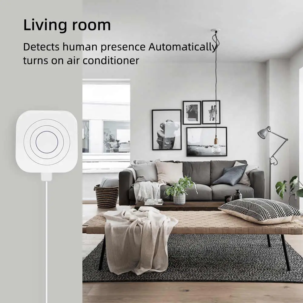 Tuya Zigbee-Capteur de présence humaine WiFi, onde millimètre 24G, détection de mouvement, leges dynamiques, liaison de scène télécommandée