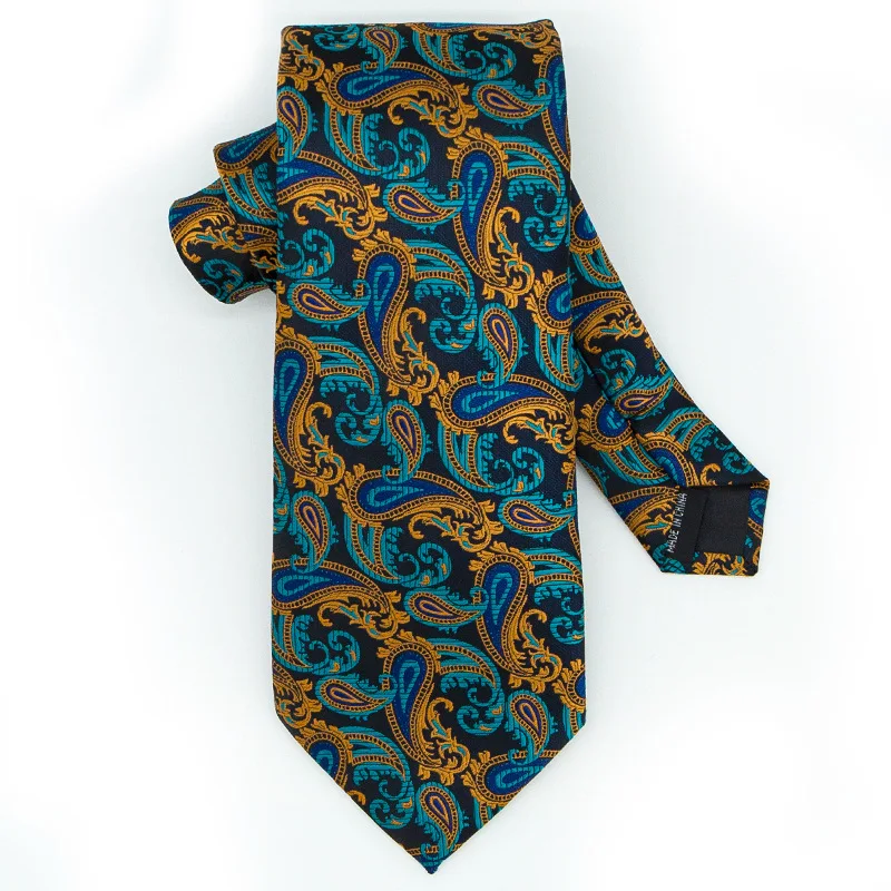 Kép 3: Mens Elsőrangú Csillogás Báláz 8.5cm csíkos Kasmírminta Pléd all-match jacquard Nyakkendő számára Teendő esküvői báli Akkordmunkás Behord Auxiliaire