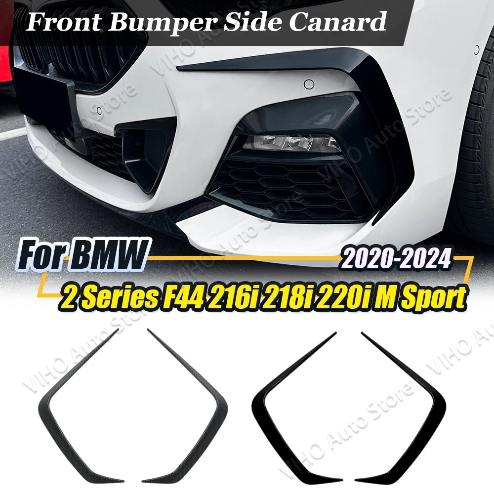 Für BMW 2er F44 216i 218i 220i 225i M Sport 2020-2024 Frontstoßstange Side Canards Spoiler Diffusor Splitter Air Vent Abdeckung