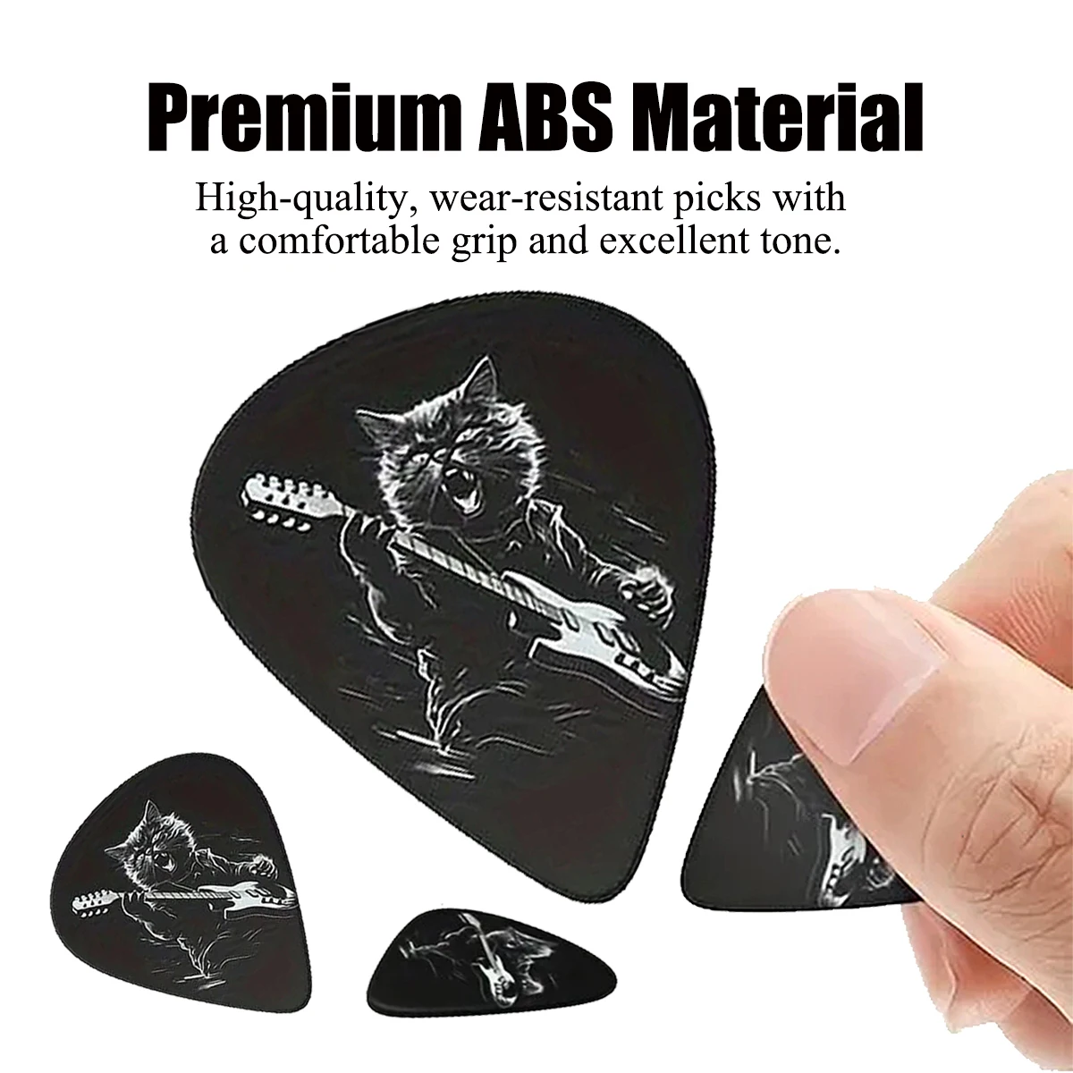 Miwayer 6 قطع من أعواد الجيتار الأصلية 0.46/0.71/1.00 مم، مطبوعة على الوجهين، أعواد الجيتار/هدية مثالية لمحبي الموسيقى