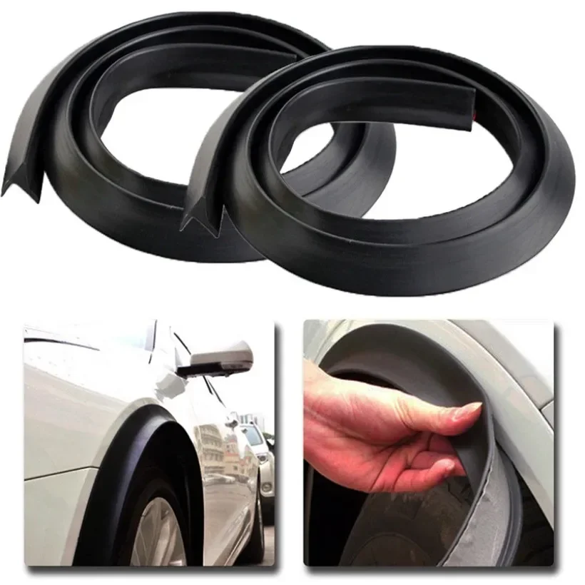 Universal Car Wheel Eyebrow Arch Trim Lips Strip Fender Extension Moulding Flares Trim Strip Edge 1.5m 1PC