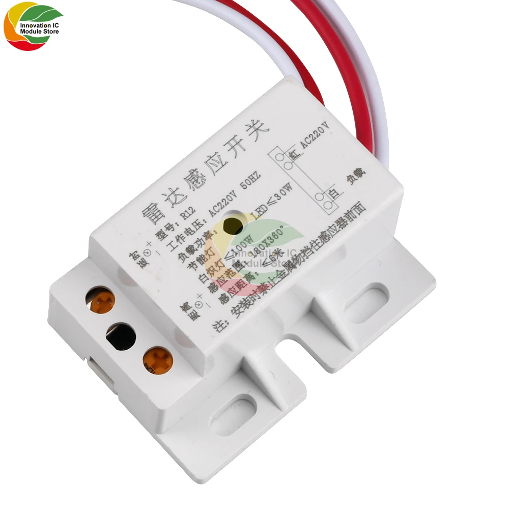 AC 220V PIR Motion Sensor Switch Microwave Radar Sensor Light Switch Automatic IR Infrared Human Body Detect On Off Aisle Switch