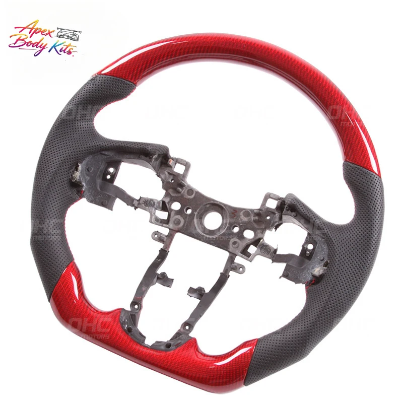Suitable for Honda New Fit carbon fiber steering wheel, car modification racing steering wheel D-type sports version