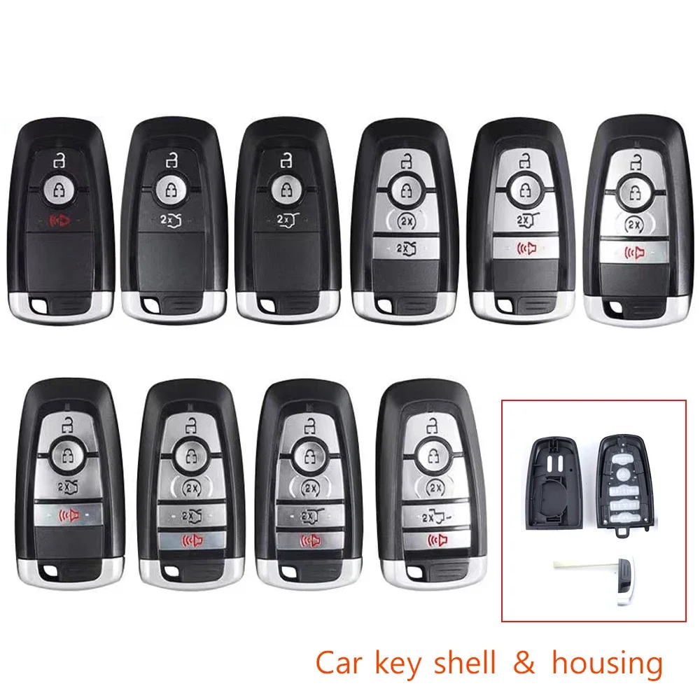 Car Key Fob Case Shell Housing for Ford Edge Explorer Expedition Fusion Mondeo Mustang Escape Ranger Raptor F150 F250 F-350