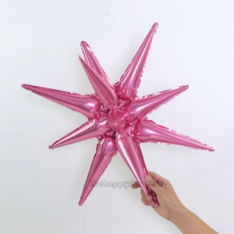 /1pcs siamesische Explosion Stern Ballon Starburst Luftballons Kegel Folie Luftballons Neujahr Weihnachten Hochzeit Geburtstags feier Dekor – Detail 12