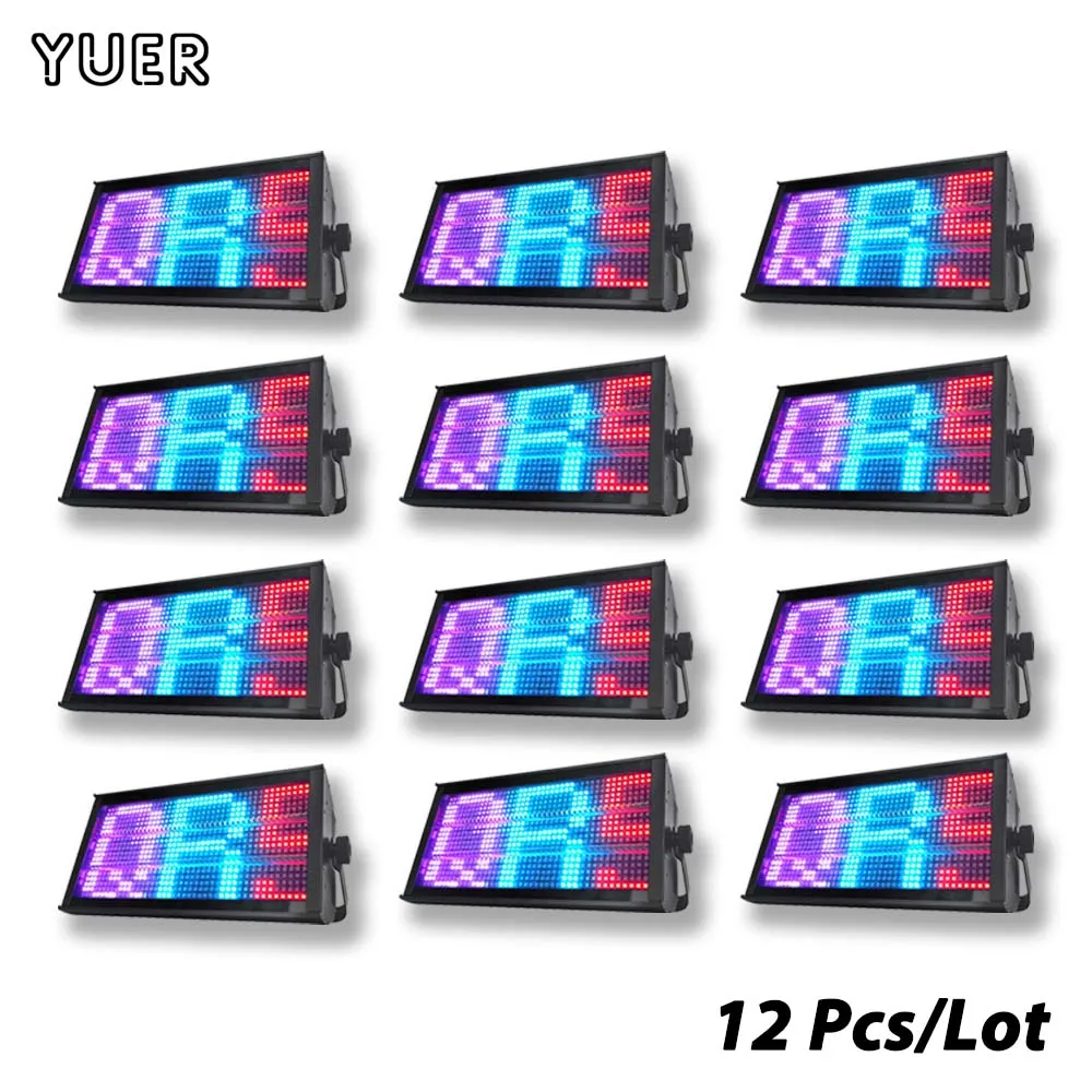 

12Pcs New 260W LED RGBW 135+30 Segments Strobe Horse Running Wash Effect Stage Lighting Letters Numbers For Dj Disco Party Bar