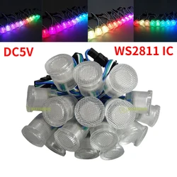 IC 방수 포인트 라이트 직경 LED 픽셀 스트링 모듈, DC5V WS2811 LED 픽셀 20mm, SMD5050 RGB 1 개, WS2811 IC, 로트당 20 개, 신제품