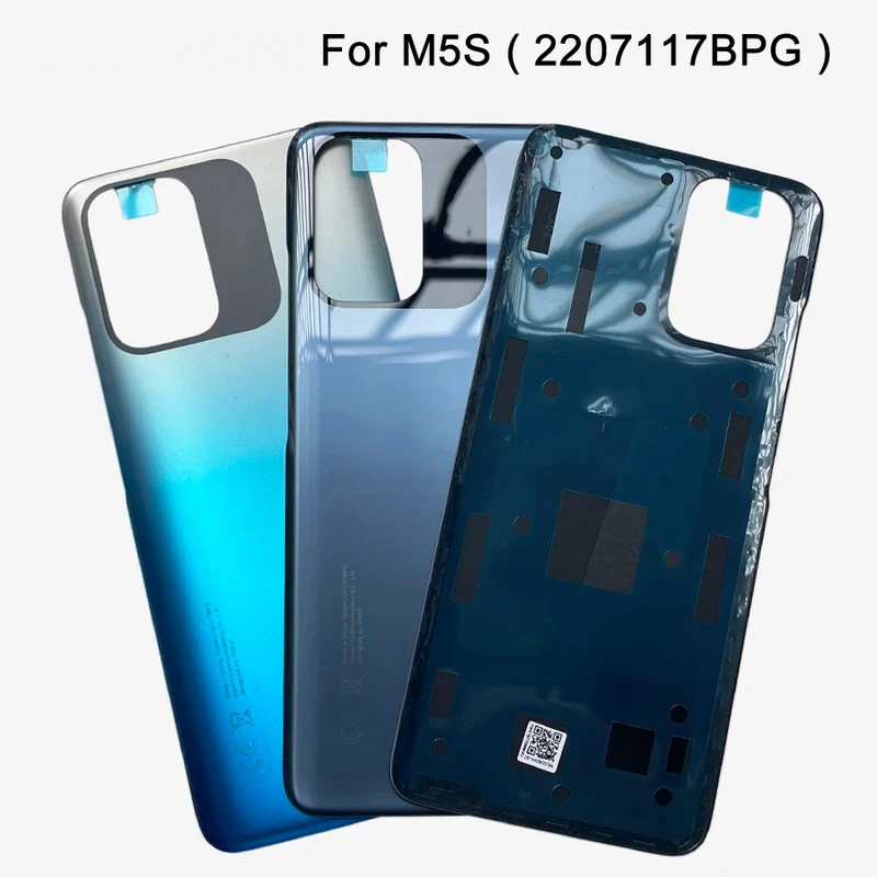 

Задний корпус для Xiaomi POCO M5S, пластиковая задняя крышка 2207117, ремонт BPG, замена чехла для аккумулятора телефона, клей
