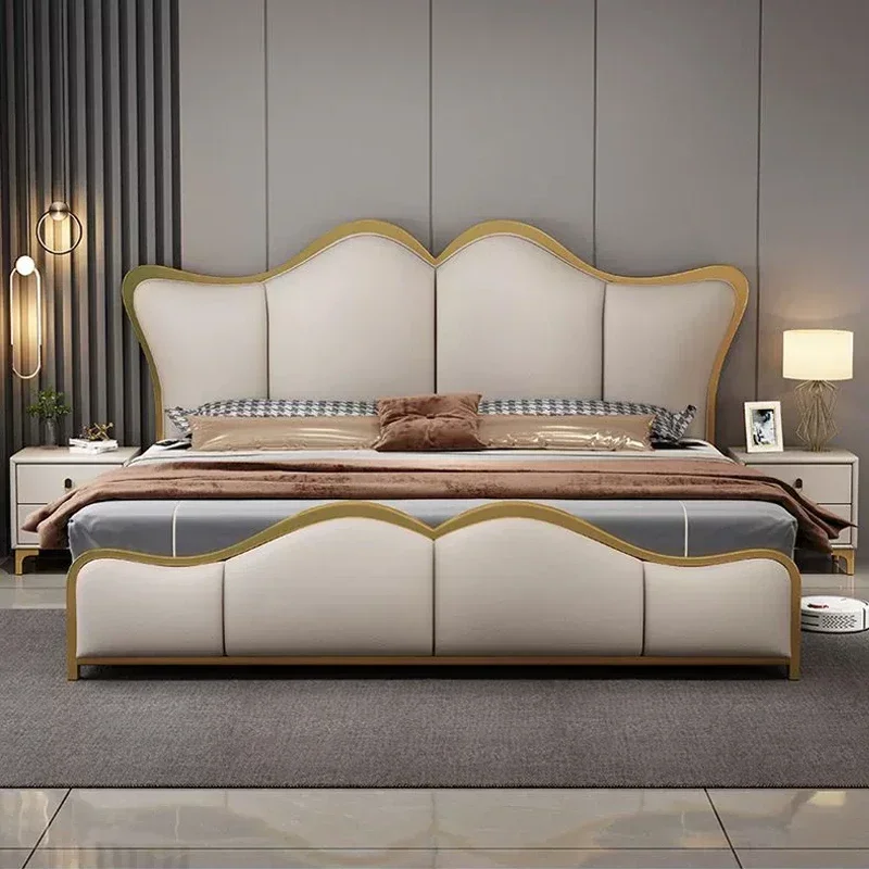 

Royal Luxury Bed Kids Double Metal High End Bed Twin Frame Double Headboard Girl Letti Matrimoniali Furniture For Bedroom