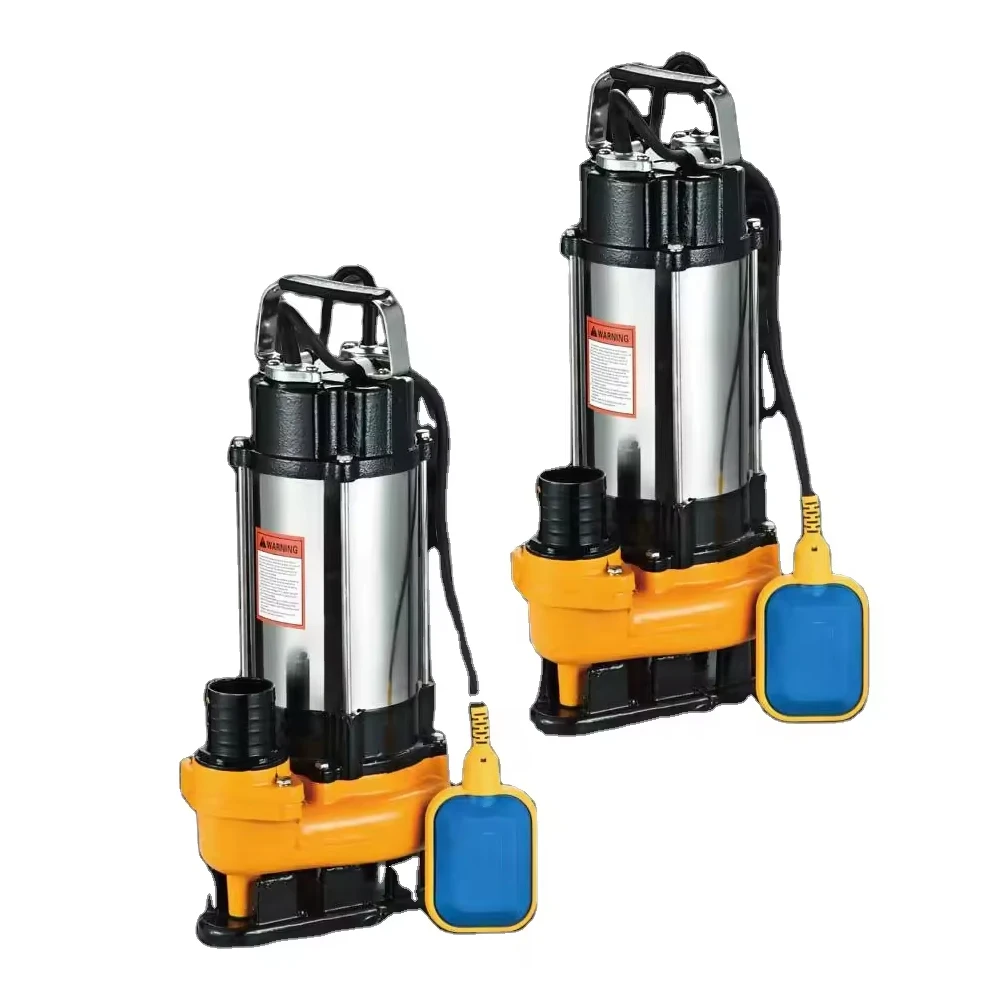 

V-образный вырез для сточных вод, небольшая мощность, 0,18 кВт, электрический диаметр отверстия, погружной насос для выемки песка, грязевой из нержавеющей стали с поплавковым выключателем