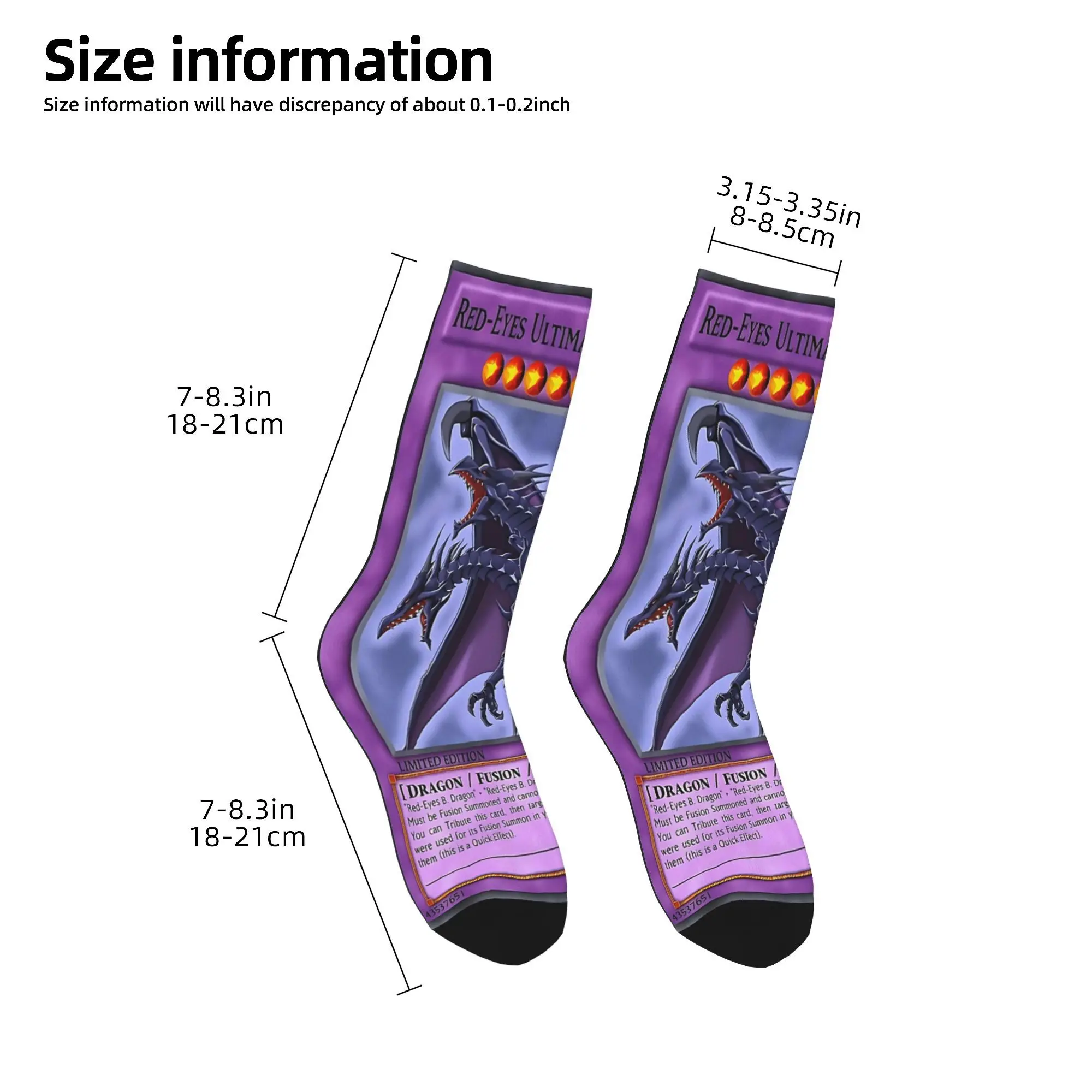 Yu-Gi-Oh Red-Eyes Ultimate Dragon  Socks Accessories For Men Women  Flexible Socks Cute Best Gifts