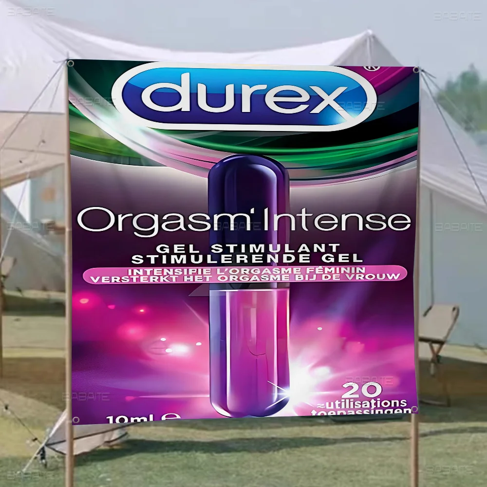 Sexy Condom Brand D-Durexes DIY Flag For Family Group Photo Living Room Home Dorm Decor Wall Art Decor Banner