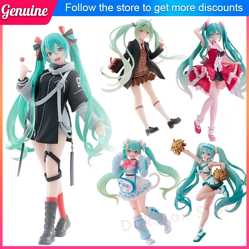 

Подлинная TAiTO Hatsune Miku Punk/Academic/Lolita/Fashion Uniform Series, аниме-фигурка, игрушка-коллекционная модель, подарок на день рождения