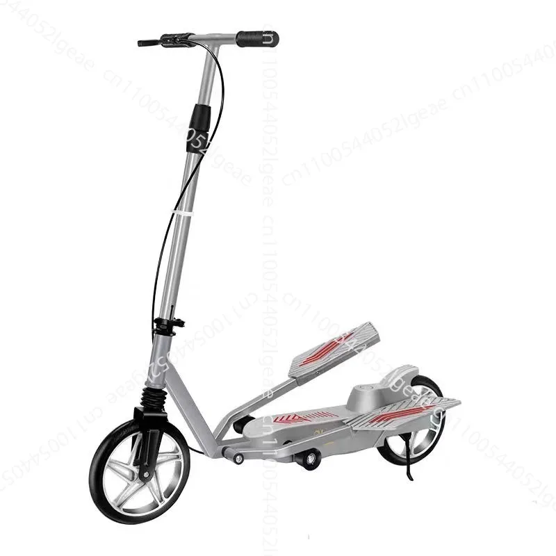 

Adult scooter; folding two-wheeled bicycle for commuting to school or work