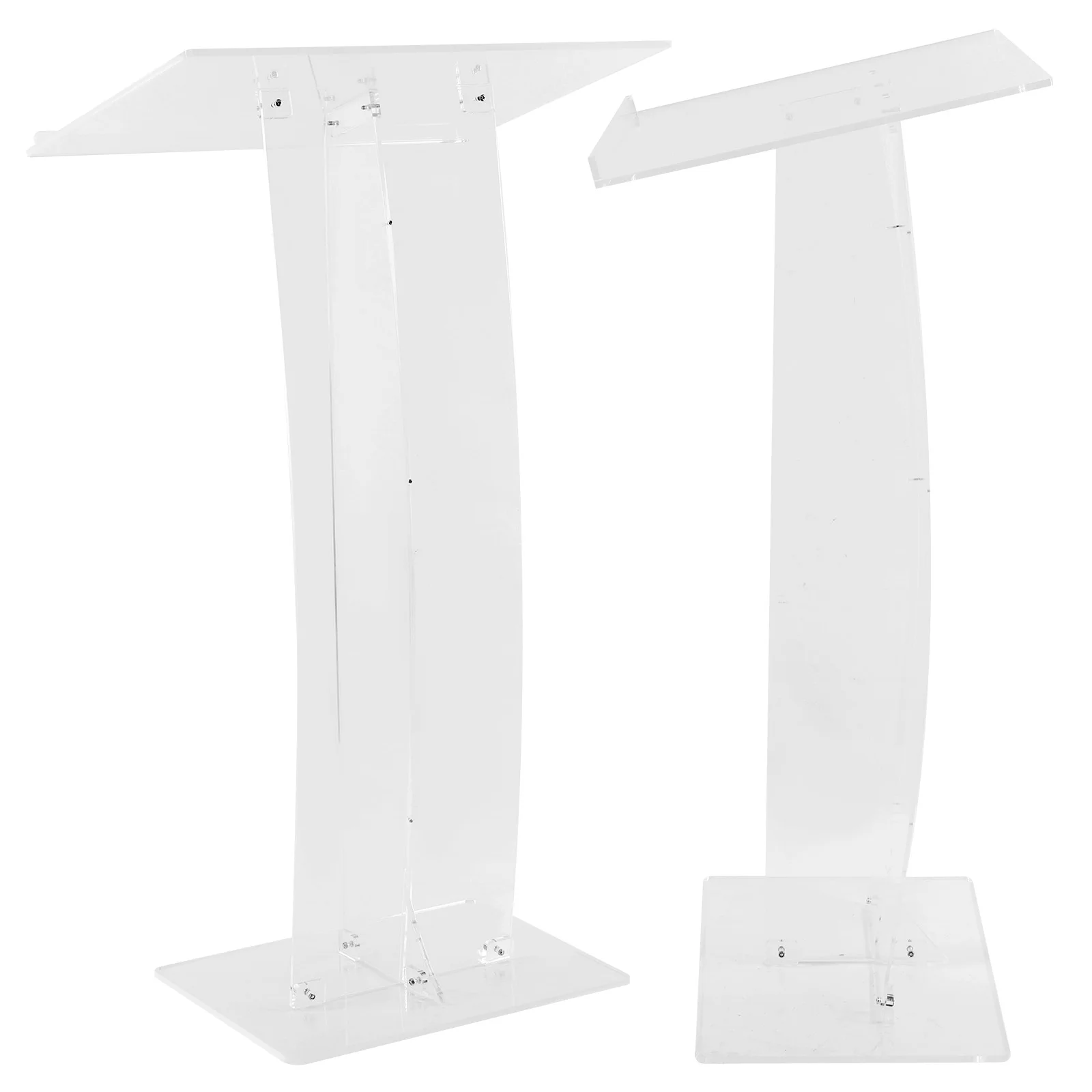 Púlpito de Acrílico Transparente de 43,31 Polegadas para Igrejas, Conferências, Apresentações em Salas de Aula, Casamentos e Discursos