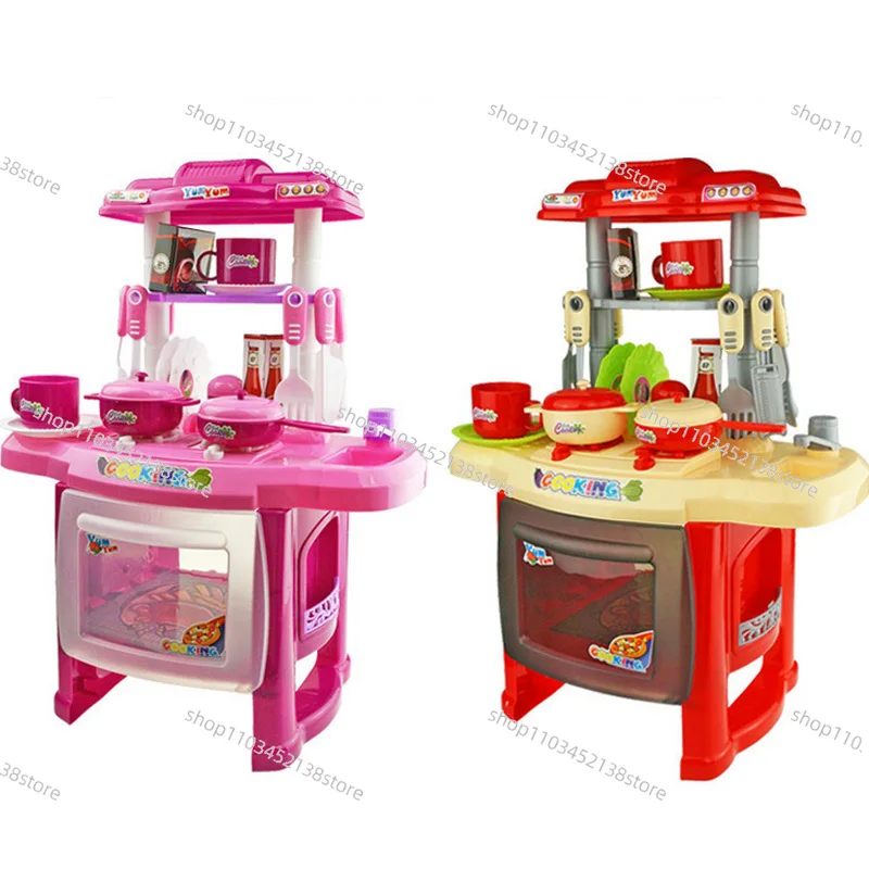 2020 New Kids Kitchen Set Children Kitchen Toys LargeSimulation Model Colourful Play Educational Toy for Girl Baby