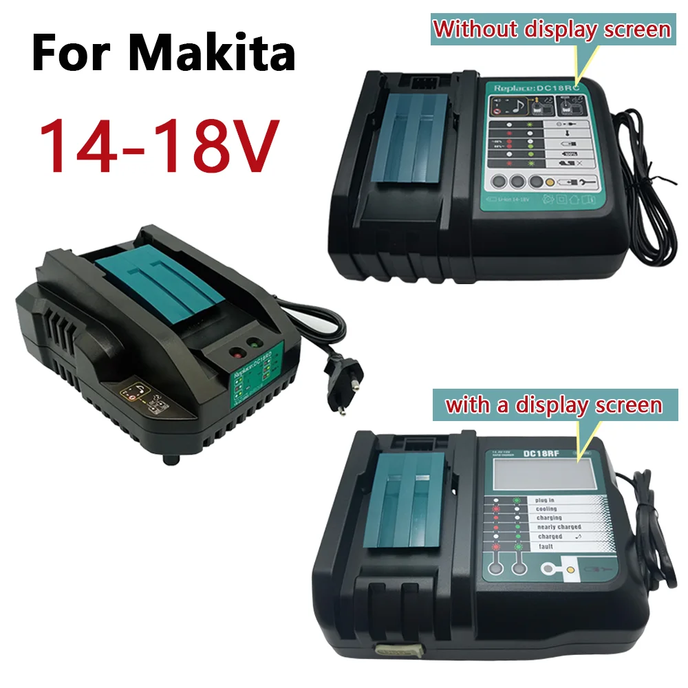 

For Makita BL1830 BL1830B BL1840 BL1840 BL1850 BL1850B Fast Charging，For Makita 18V 3A Charger