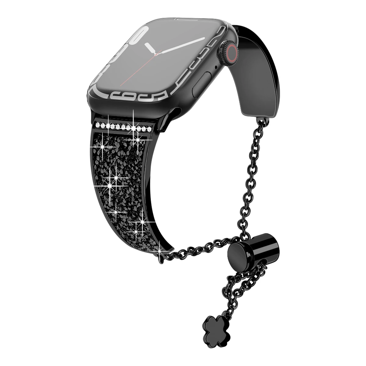 Kompatibel mit Apple Watch Armband Ultra 2 49mm 46 45 44 42 41 40 38mm Bling Kristall Armband iWatch Series 12 11 10 9 8 7 SE 6 5 4