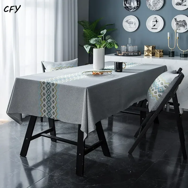 

American Embroidery Tablecloth Waterproof Rectangular Table Cloth Coffee Living Room Table Cover Mat Furniture Home Decorative