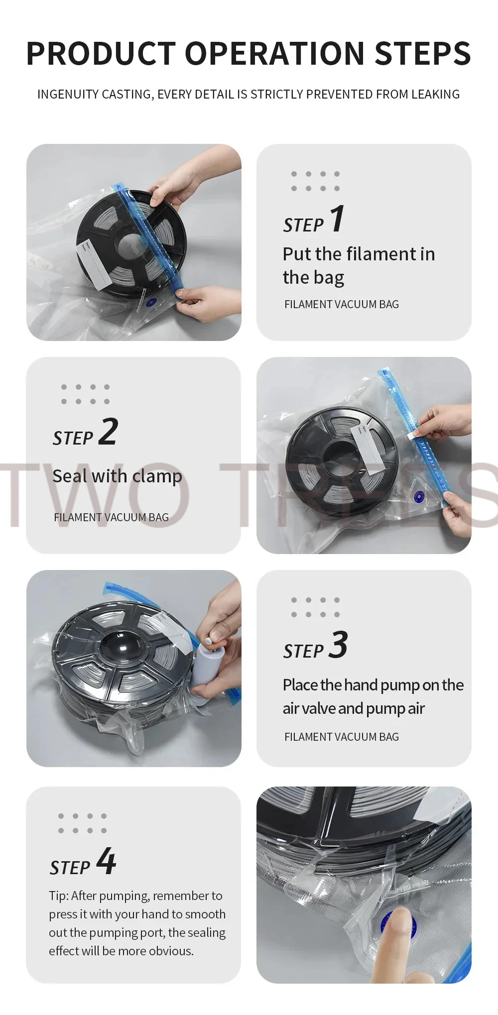 3D Print Vacuum Bag Filament Dryer PLA ABS TPU PETG Filament Storage Bag Safekeeping Humidity Resistant 3D Printing Accessories