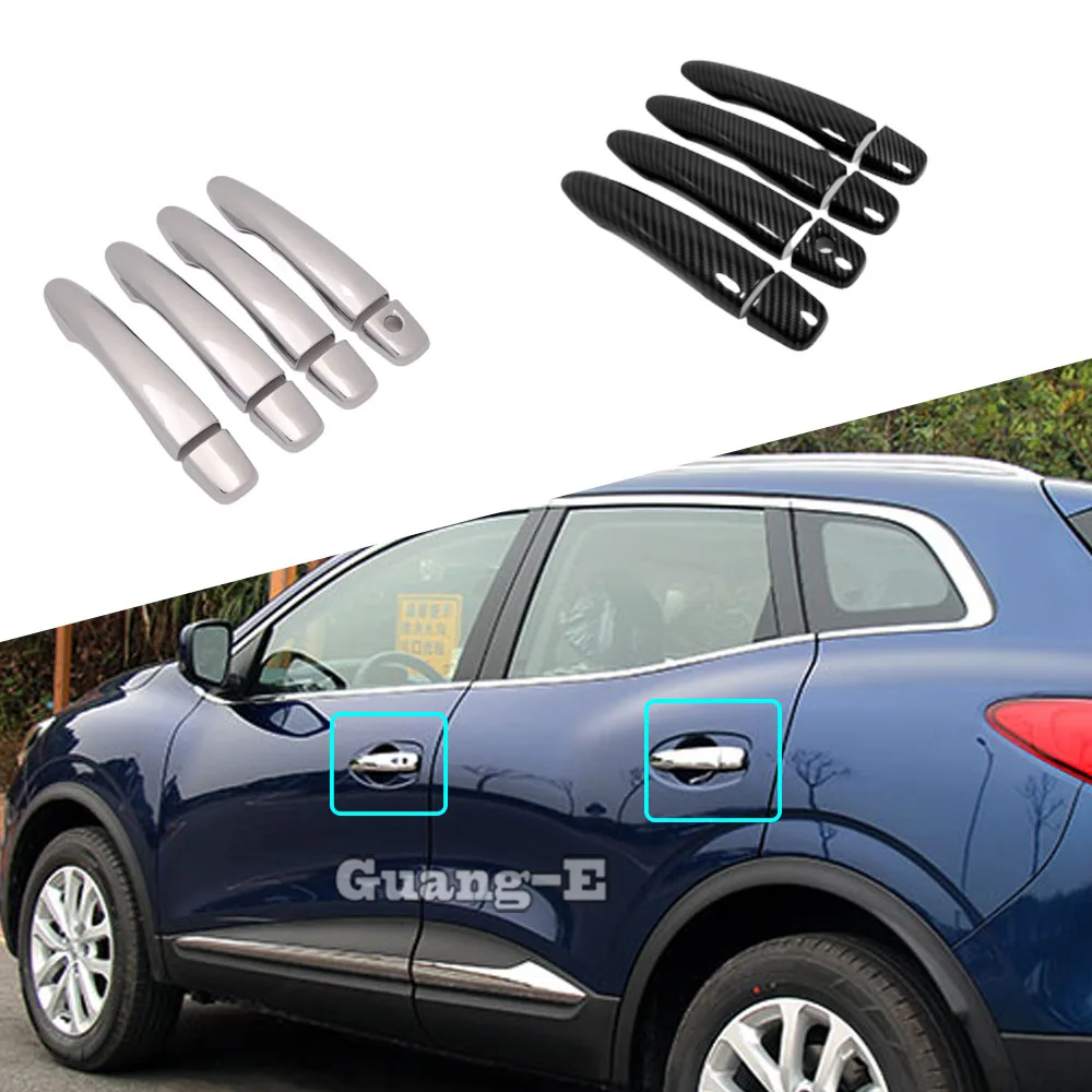 

Car Body Cover Armrest Handrail Stick Frame Lamp Trim ABS Chrome Door Handle Hoods For Renault Kadjar 2016 2017 2018 2019 2020