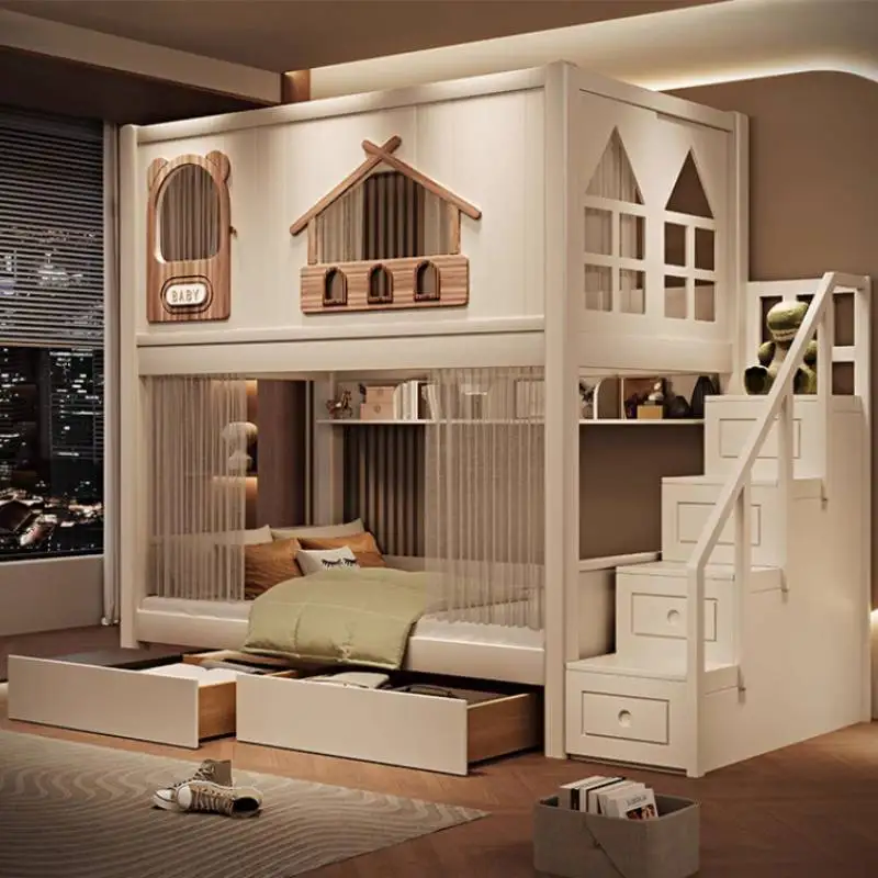 سرير أطفال عادي قابل للتوسيع، أمان خشبي، أبيض، سرير أطفال فردي، تصميم مخصص من Lettino Per Bambini أثاث منزلي #3