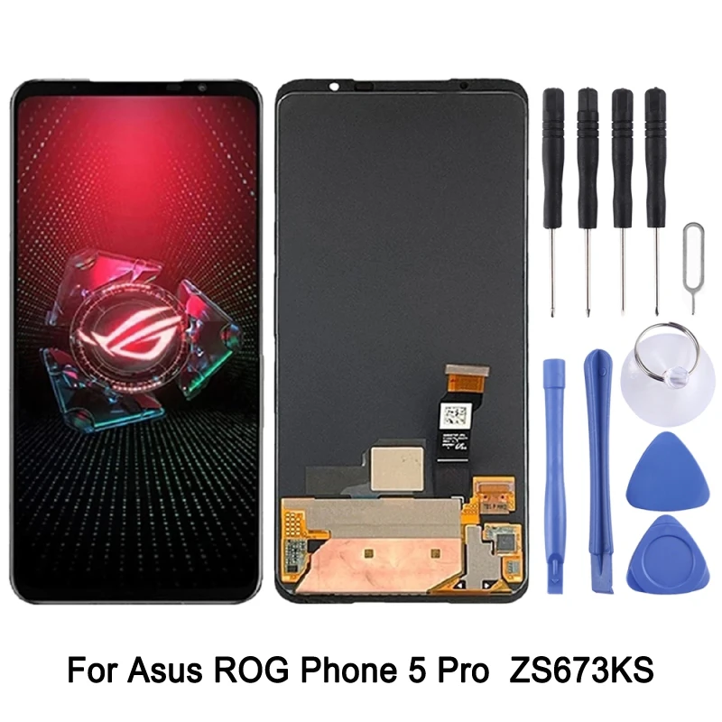 

AMOLED LCD Screen For Asus ROG Phone 5 Pro ZS673KS with Digitizer Full Assembly Replacement Part