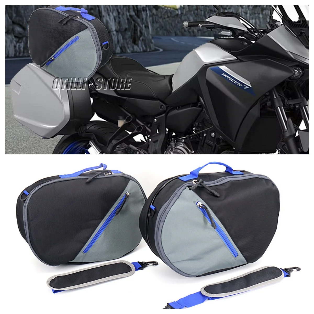 New Motorcycle Luggage Tail Bag For Yamaha Tracer7 TRACER 700 GT Tracer 7 2020 Toolbox Inner Bags Storage Pack Portable Handbag