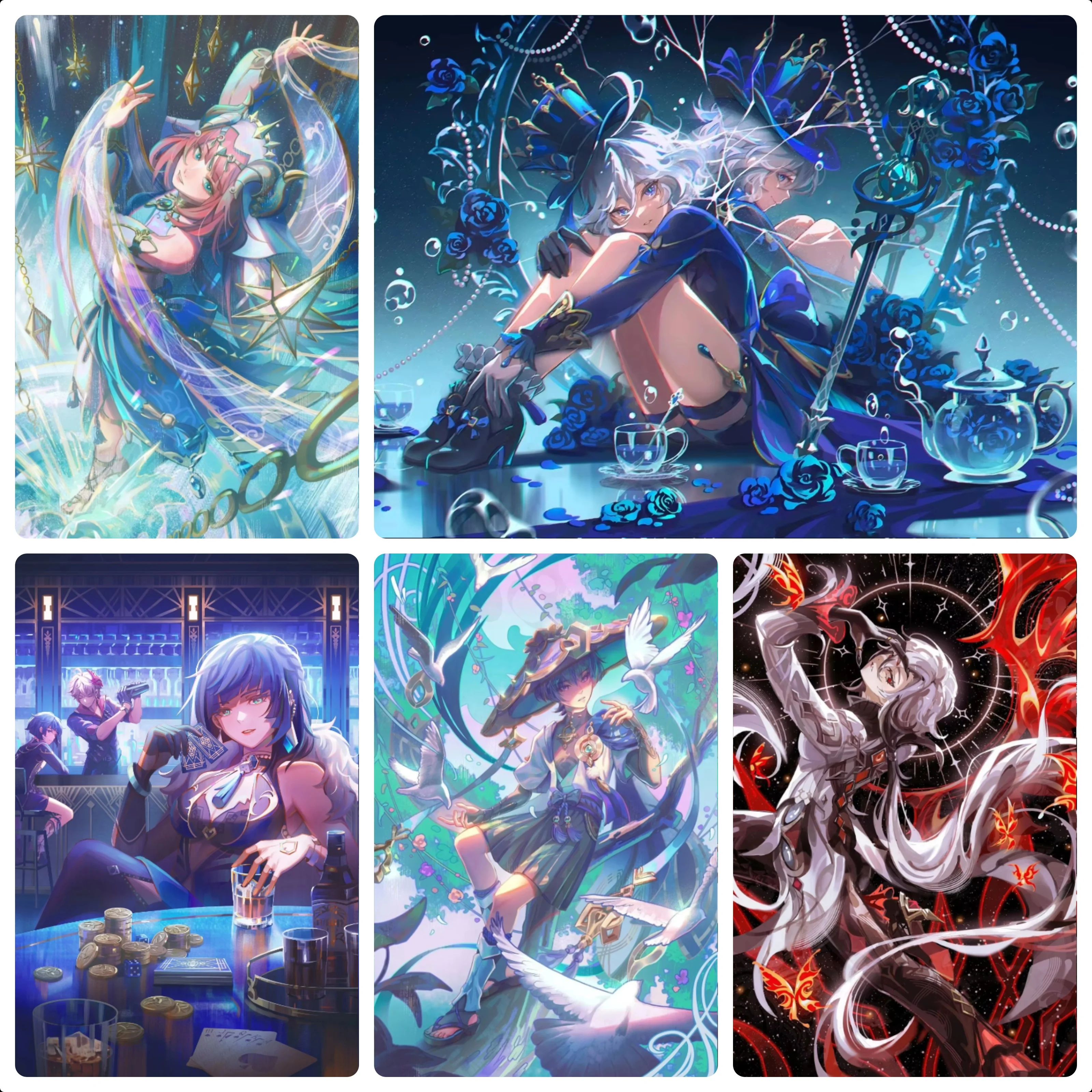 Classic Popular Game Genshin Jigsaw Puzzles 500/1000/1200/2000PCS Family Activity Games for Gameroom Bedroom Gifts Home Decor