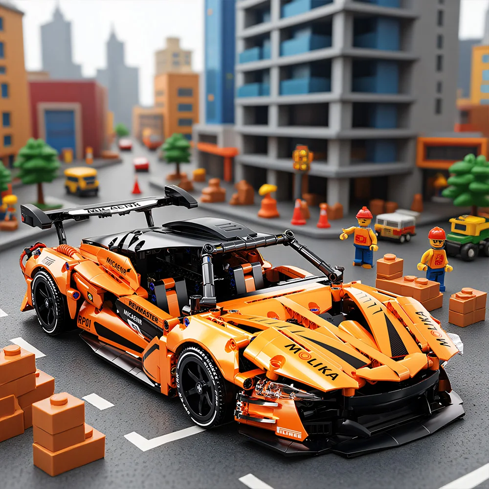 1:14 Technische Stadt Super Sport Racing Auto Fahrzeug Modell Bausteine Weihnachten Pädagogisches Spielzeug Geburtstag Geschenk Set Für Kind