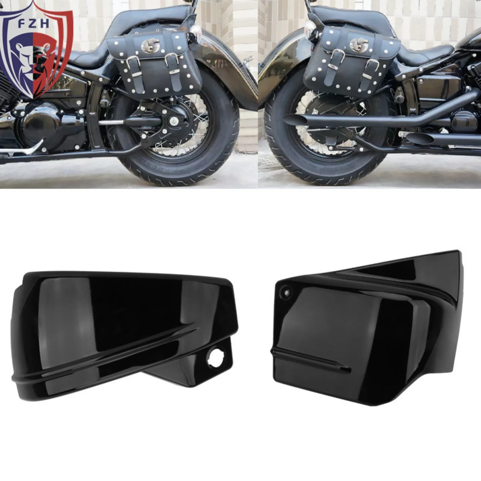 

For Yamaha V-Star DragStar 650 XVS650A Custom Classic Side Fairing Battery Cover Black