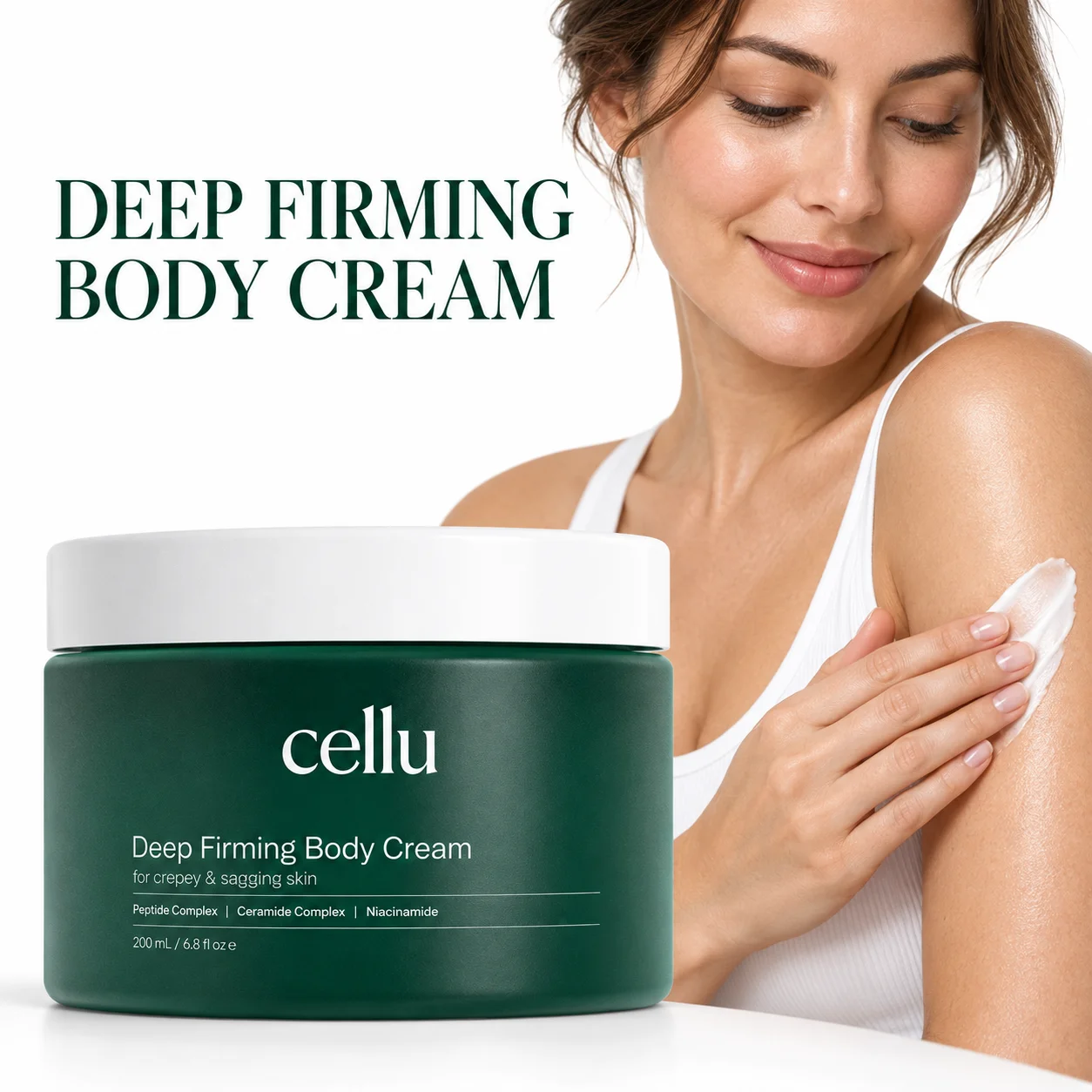 Body and Neck Firming Cream for Crepey Skin Peptide Ceramide Moisturizer for Chest Arms Thighs and Loose Dry Skin Care