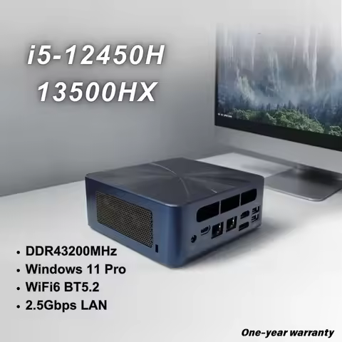SZBOX I5-12450H 13500HX Mini PC DDR4 3200MHz NVMe PCIe3.0 Windows 11 Pro 2.5Gbps LAN WiFi6 BT5.2 4K HD Desktop Gaming Computer