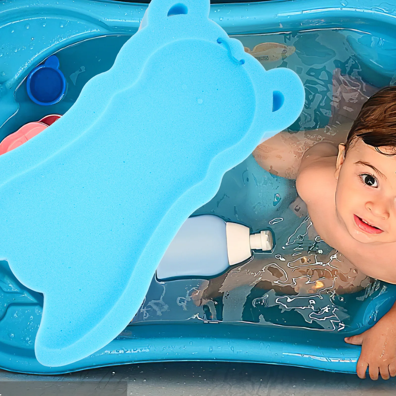 

Ergonomic Baby Bath Cushion Made of Safe Sponge Material - Non-Slip Bath Mat for Newborns Toddlers Ideal for Stress-Free Bathing