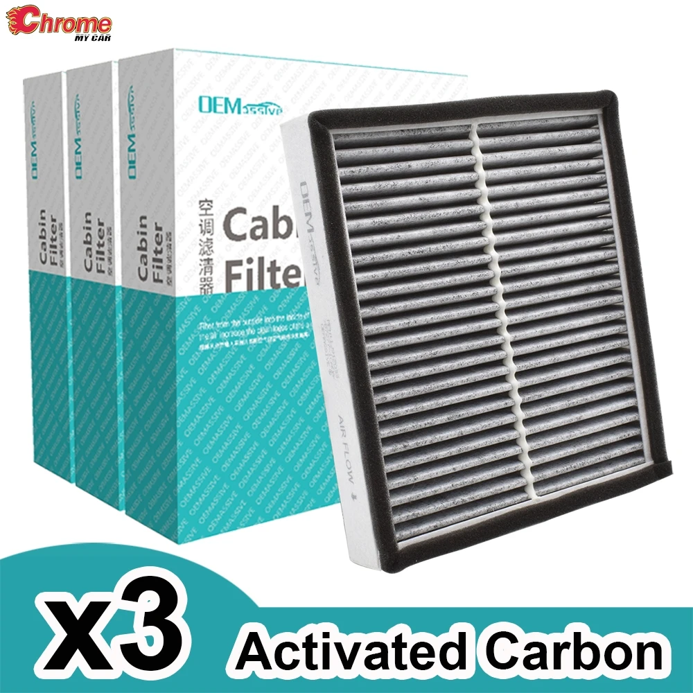 3X Car Accessories Cabin Air Filter B7277-1CA0A For Infiniti EX35 EX37 FX37 FX50 G37 Q50 Q60 QX50 QX70 2009 2010 2011 2012 2013