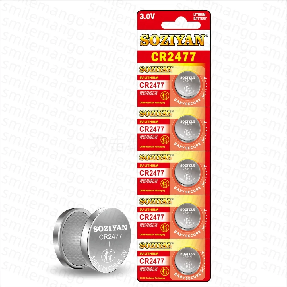 CR2477 3V Button Lithium Battery for Car Remote Control Motherboard Watch DL2477 ECR2477, KCR2477 Buttton Coin Cells