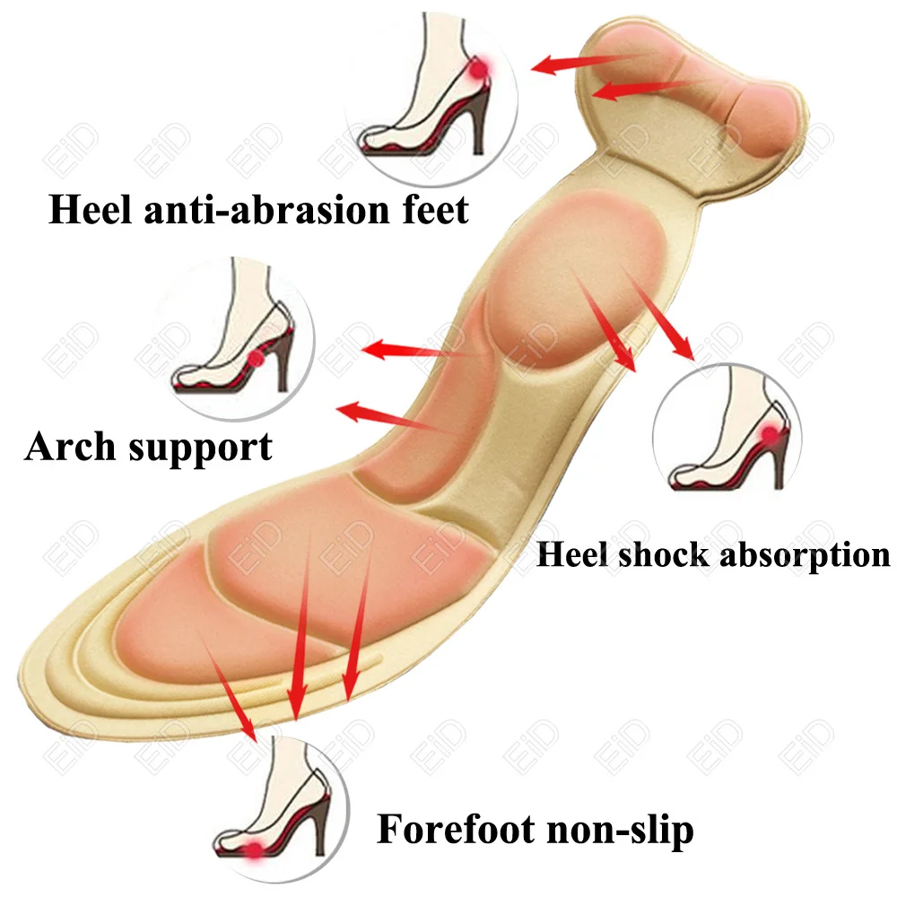 EiD Insole Pad Inserts Heel Post Back Breathable Anti-slip for High Heel Shoe Best Sale-WT High Heel Shoes Insoles Memory Foam