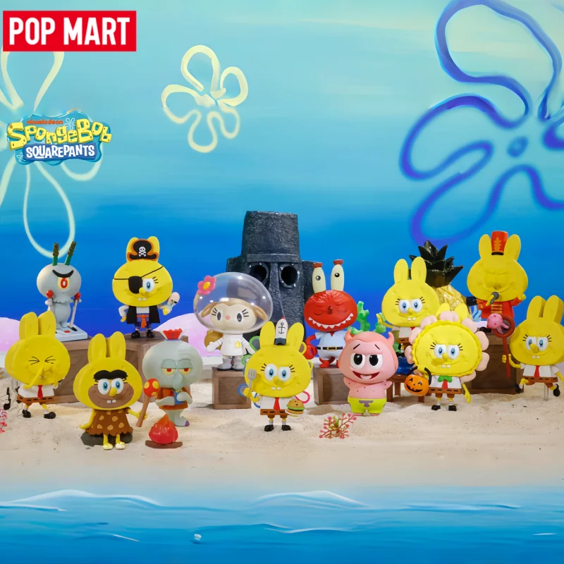 

2026 Hot Sale Popmart THE MONSTERS X Spongebob Squarepants Handheld Blind Box Dolls Cute Creative Gifts Trendy Mystery Box Toys