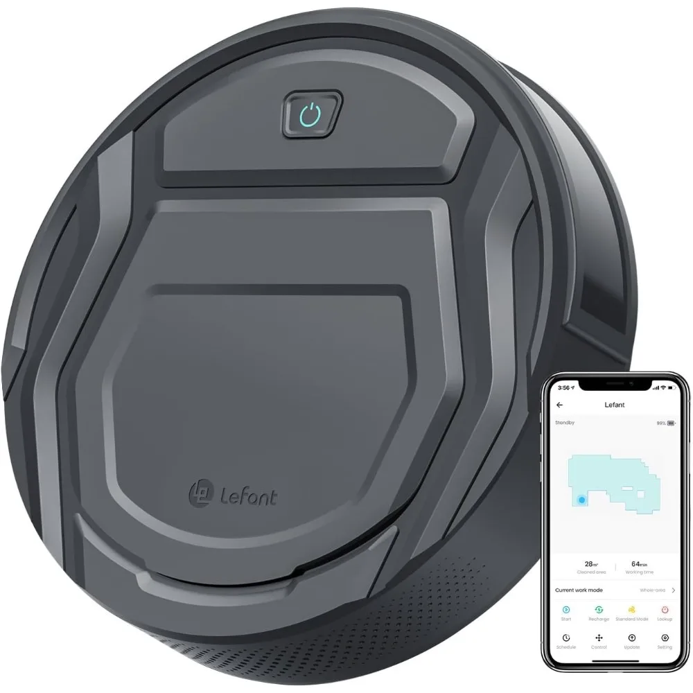 Robot Vacuums, 2200Pa Suction, 120 Min Runtime, WiFi/App/Alexa Control, Anti-Collision/Drop Sensor