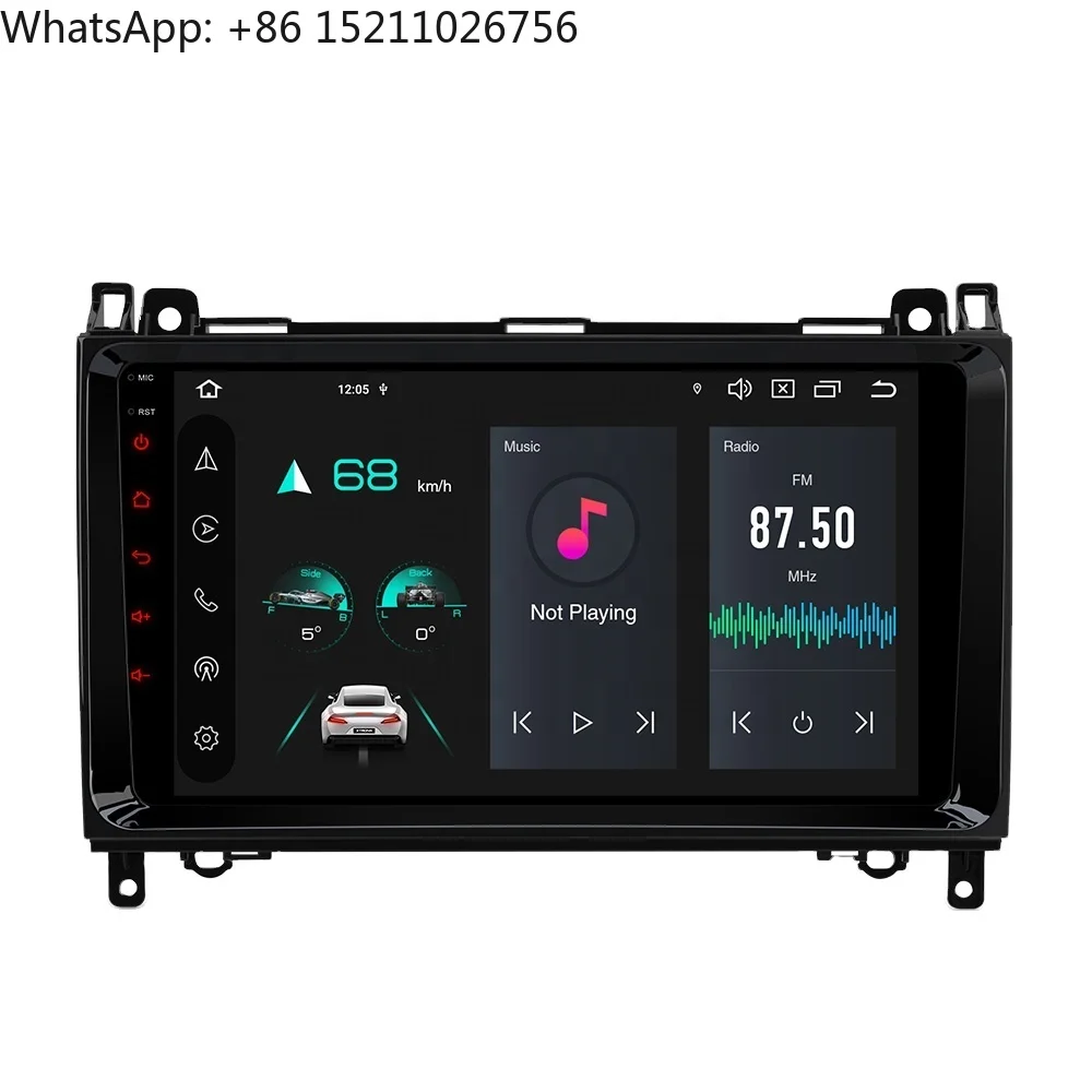 - 9 Inch 4+64GB Android Car Stereo Player DAB AKM DSP 4G IPS Gyroscope Sensors for Mercedes Benz/Volkswagen Crafter