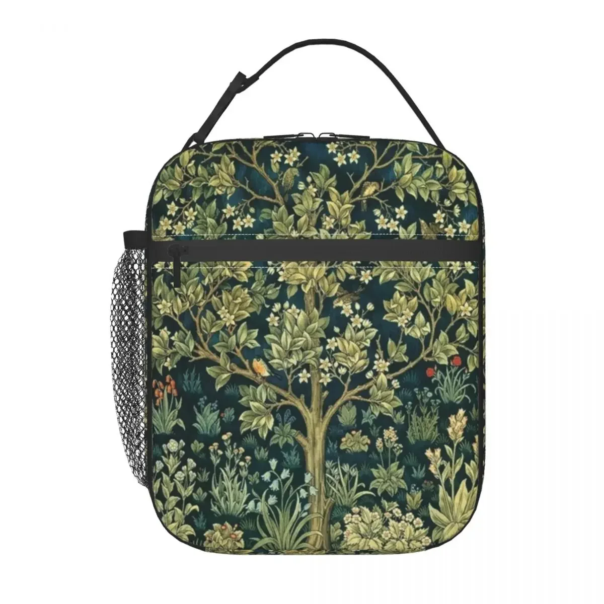 Tree Of Life By William Morris Insulated Lunch Bag for School Floral Textile Pattern Resuable Thermal Cooler Bento Box Women Kid