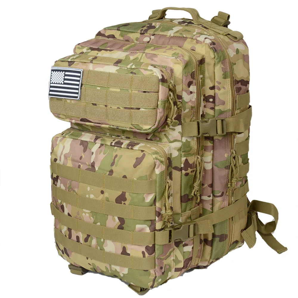 50 liters 900D Large capacity shoulder recreational cycling outdoor tactical backpack camouflage sports camping hiking backpack