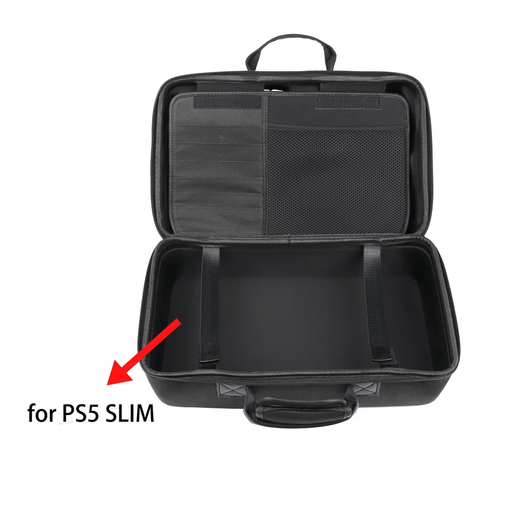 Imagem -03 - Estojo Rígido Eva com Alça de Ombro Bolsa de Armazenamento Controlador de Viagem à Prova de Choque para Ps5 Slim e ps Portal